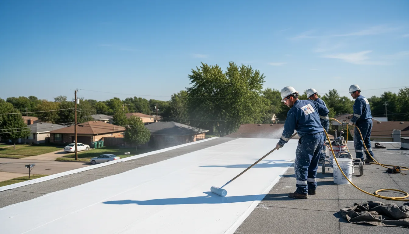 Commercial roof coating in Stevensville, PA near me